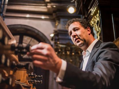 Ludwig Lusser und Robert Wolf lassen im Dom Werke von Johann Sebastian Bach erklingen. (Foto: Daniela Matejschek)