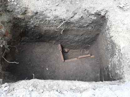 Römisches Ziegelplattengrab (Foto: Stadtmuseum St. Pölten)