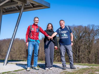 Projektleiter Norman Schmid, Sabina Alic und Martin Gruber-Dorninger (beide Klimakoordinationsstelle) freuen sich schon auf Vorschläge aus der Bevölkerung.  (Foto: Christian Krückel)