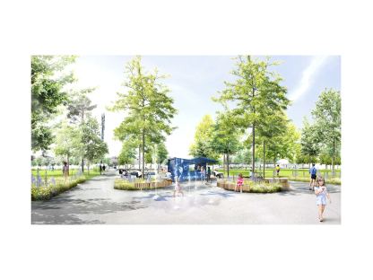 Eine Visualisierung des neuen Sturm 19 Parks. (c) DnD Landschaftsplanung ZT KG